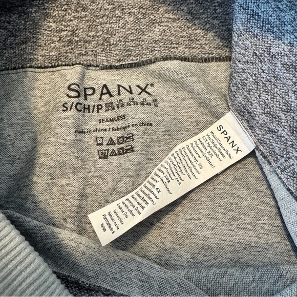 NEW Spanx Small Seamless Sculpt Leggings in Spacedye Cloudy Gray Grey Slimming - Picture 8 of 9